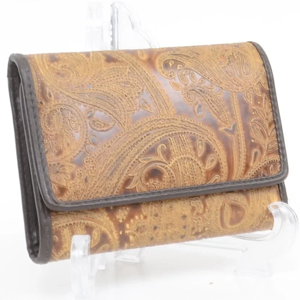 Relic Paisley Grain Tri-fold Wallet Brown Boho Western Coin Purse Card‎ Holder